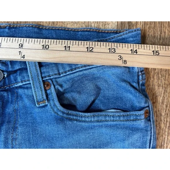 Levi Strauss 511 Mens Jeans Blue Medium Wash Slim Fit W29 L32 (Now 29x31) - Picture 4 of 8